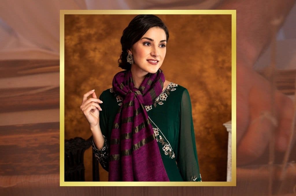 patterned pashmina
