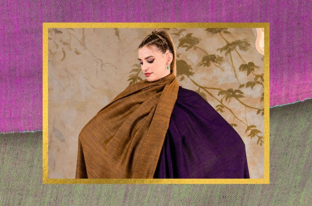 Reversible Pashmina shawl