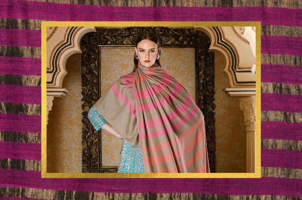 Styling Patterned Pashmina Shawl