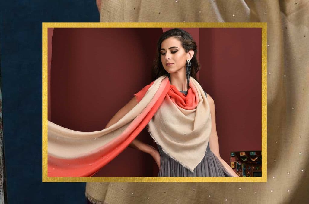 Pashmina Scarves Ombre Red Cashmere Shawl Ways To Wear A Swarovski