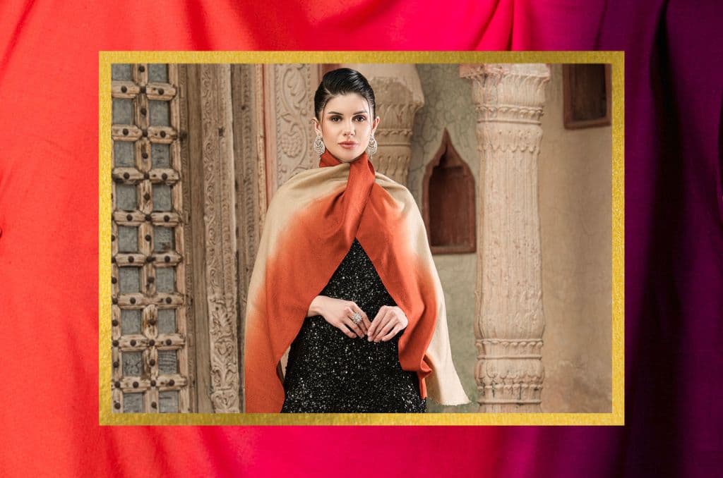 Ombre cashmere scarf