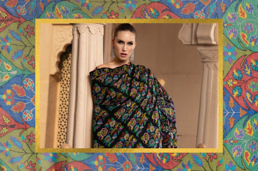 Kani shawl intricate weave