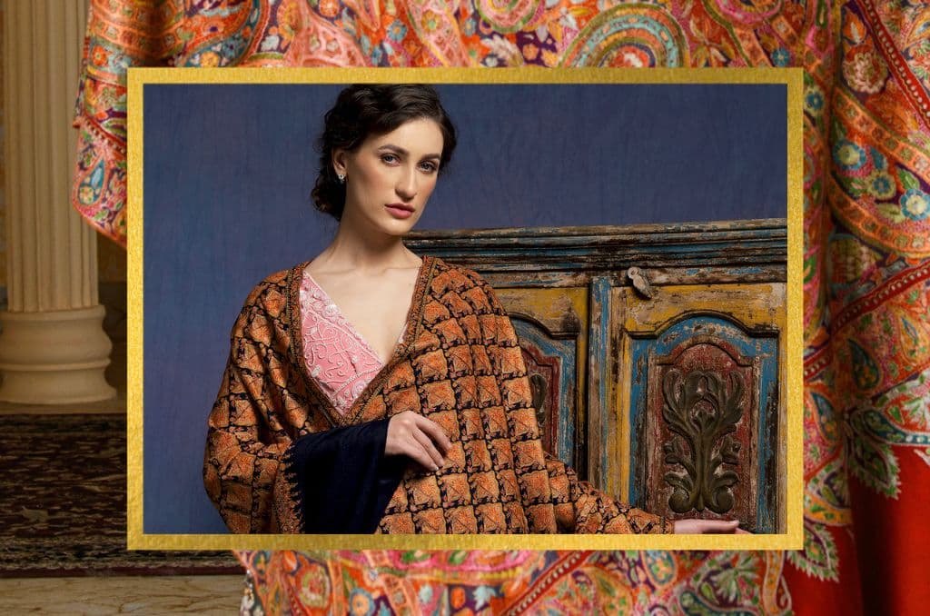 Sozni Embroidered Pashmina