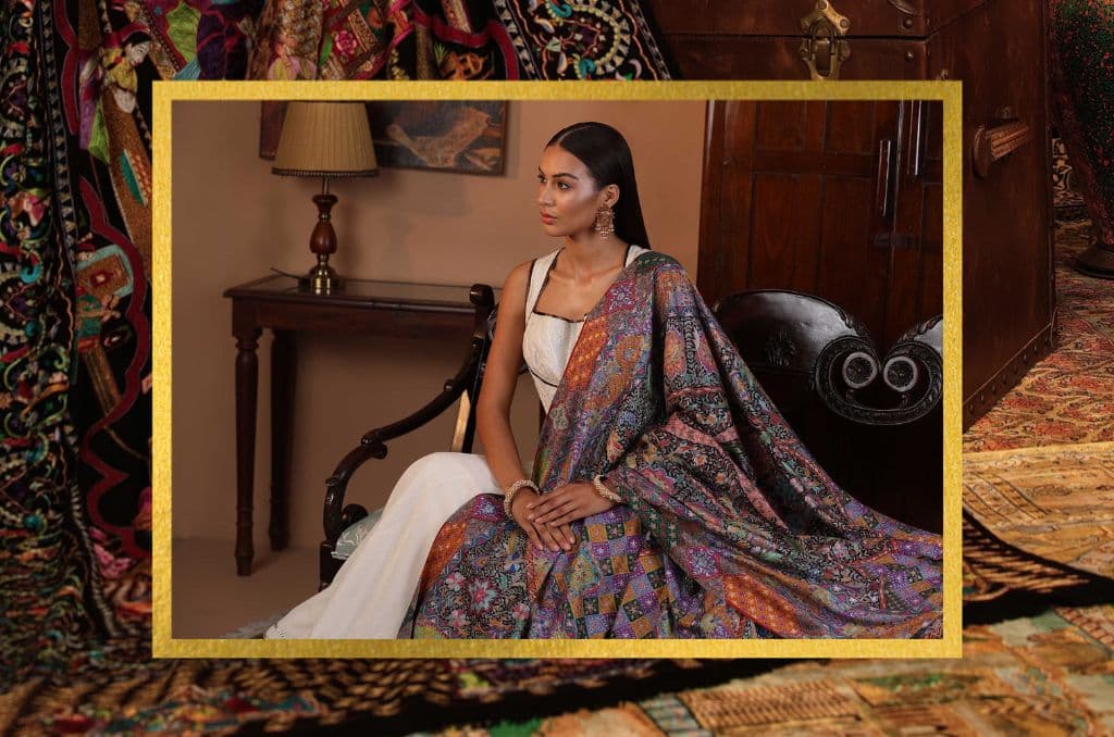 Art of Kalamkari on Pashmina